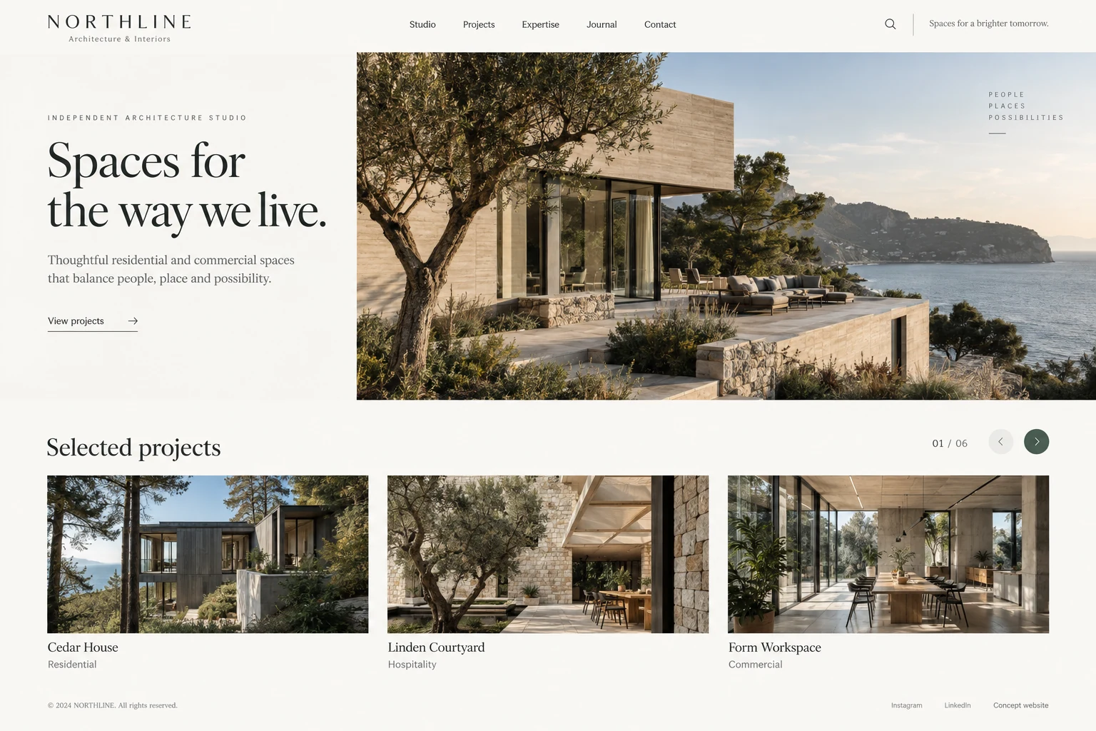 Northline — Architecture studio website